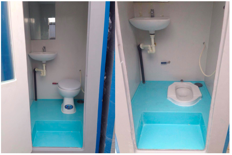 Khách hàng có thể chọn 1 trong 2 loại bàn cầu