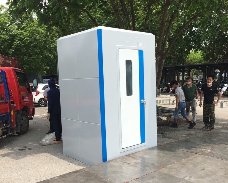 Thi công nhà vệ sinh di động kiêm nhà tắm tại Hưng Yên